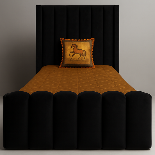 Lion Crest Sleigh Bed