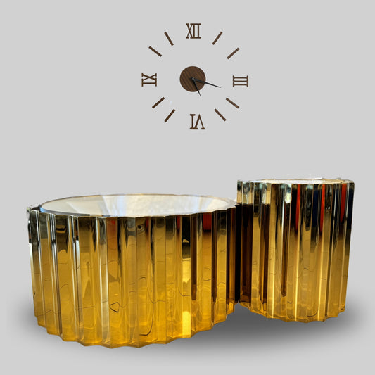 Gold Plated Coffee Table Set